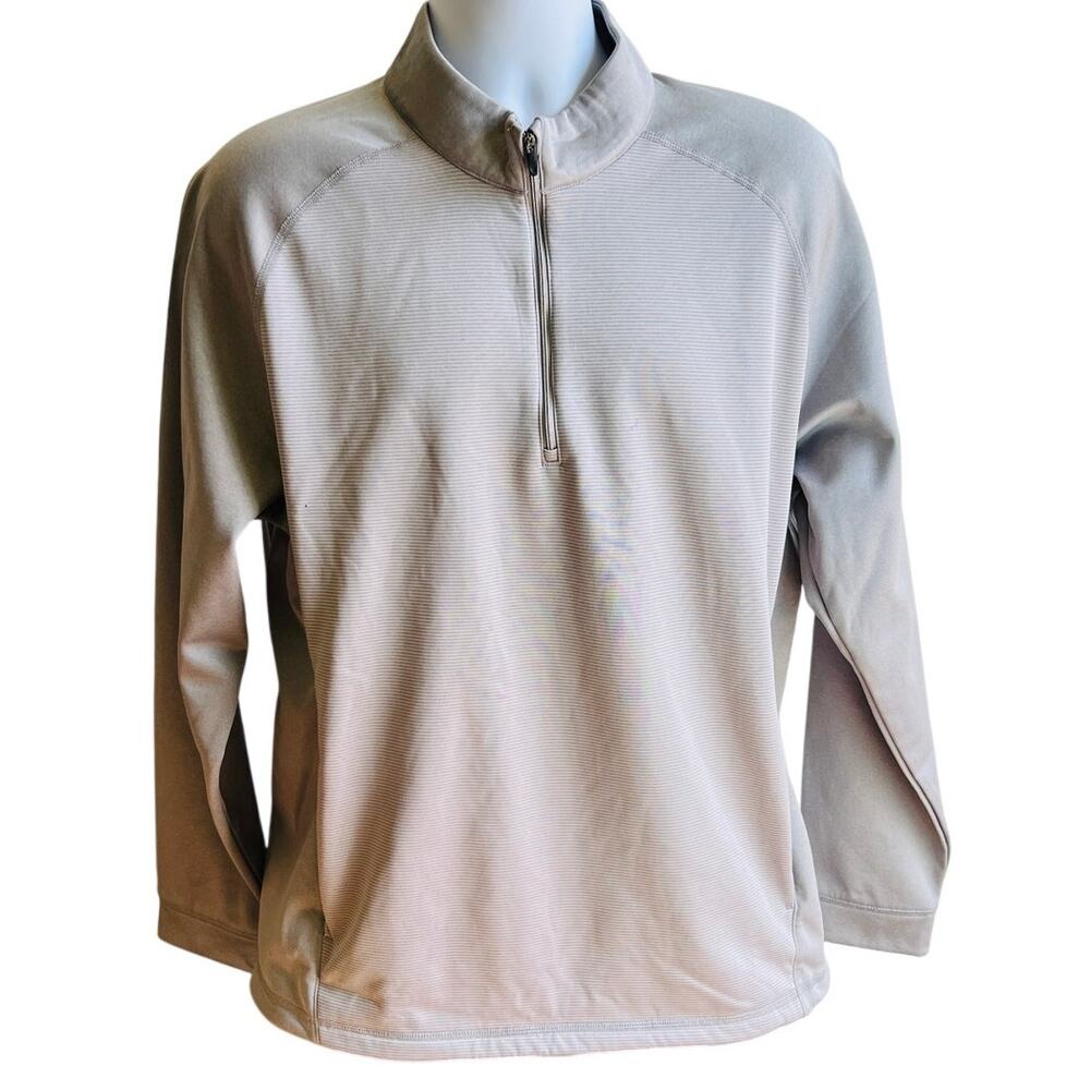 Greg Norman PlayDry 1/4 Zip Golf Pullover XL Gray Minimal Preppy Techcore